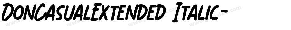 DonCasualExtended Italic字体转换